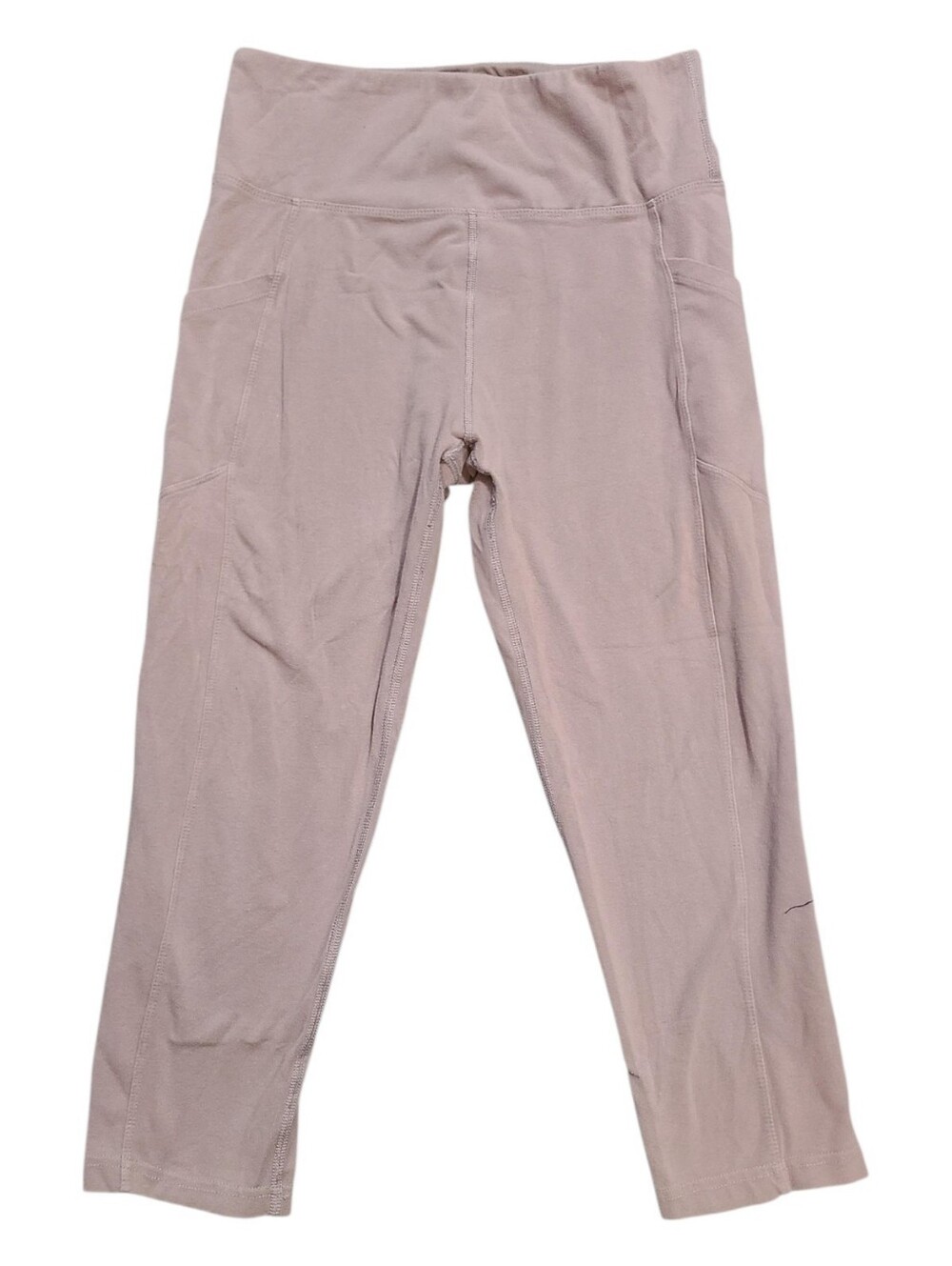High-Waist Cropped Leggings - Blush Pink
